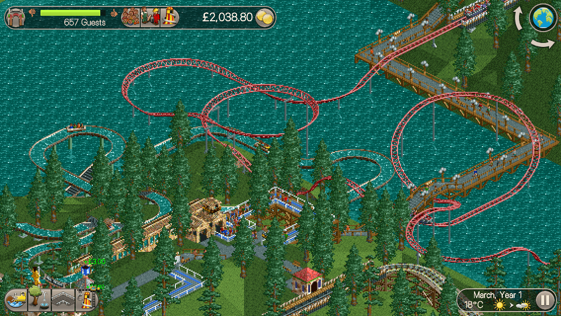 RollerCoaster Tycoon is a Dream on iPhone The Bubble