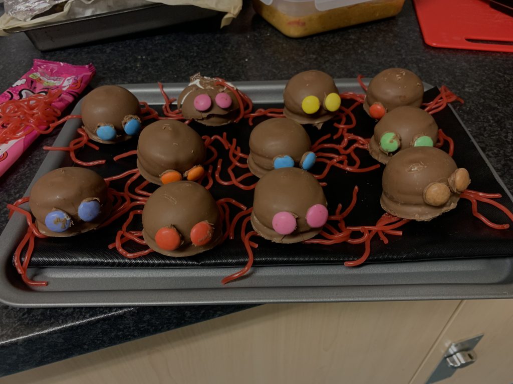 chocolate teacake spiders